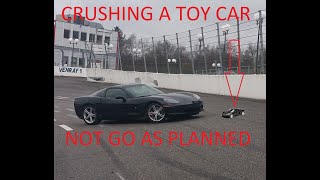 Crushing a RC toy with a RC Corvette, Sort of...