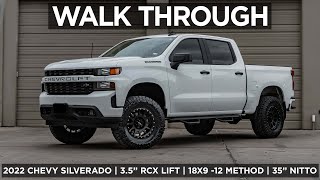 2021 Chevy Silverado | 3.5" RCX, 18x9 -12mm Method, 35" Nitto | Walk Through |