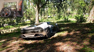 Drive & fixing a crashed Lamborghini Huracán LP 610-4 with logitechg29 | Forza horizon 5