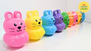 Colors, Counting & Sorting Activity | Surprise Bunnies & Eggs | Educational Videos for Toddlers