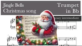 Jingle Bells - Christmas song - trumpet sheet music - easy intermediate