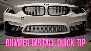 BMW F8x Front Bumper install tip