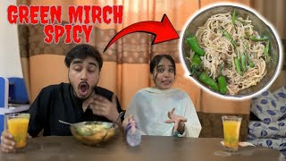 Green Mirch Spicy Spaghetti 🍝 Challenge🍝