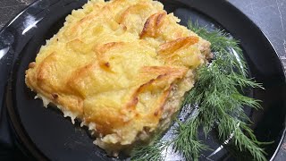 Картофельная ЗАПЕКАНКА как в детстве , очень вкусный и быстрый рецепт !