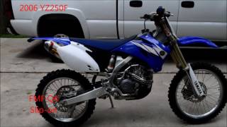 2006 YZ250F FMF Q4 exhaust VS stock