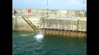 Newquay Harbour Diving Fail