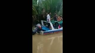 Penangkapan Buaya ganas yang memakan seorang warga di sungai Kab.Meranti Riau