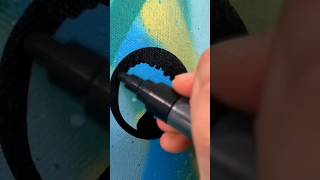 ✨Black Posca✨ How to Color a Drawing with Pencil Very Easy Step by Step!¿😁 #posca #shorts #art #asmr