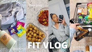 FIT VLOG: target run, meal prep with me & healthy grocery haul, meal ideas & tips!