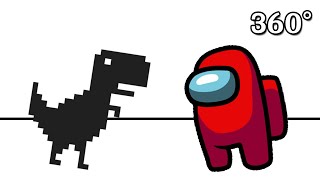 Epic 360 Fusion: Google Chrome Dino Game & Among Us Combined!