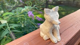 Wood Carving a Fox