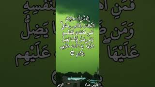 فارس عباد / إِنَّا أَنزَلْنَا عَلَيْكَ الْكِتَابَ لِلنَّاسِ بِالْحَقِّ ۖ فَمَنِ اهْتَدَىٰ فَلِنَفْسه