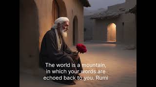 The world is an mountains.Rumi