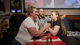 Ursula Askey vs Cherrie Maritsas womans armwrestling. TAL 3