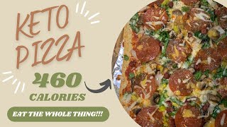 how to make keto pizza and eat the whole thing guilt free | no dough no mess!