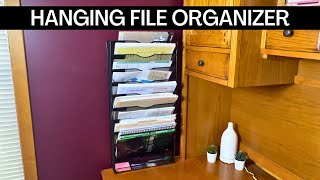 10 Tier Wall Hanging File Organizer | Great for Office or Home Office!  #organization