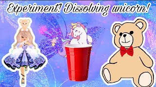 Experiment! Dissolving unicorn!(growing unicorn)