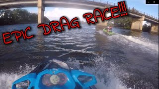 SeaDoo GTR 230 vs GTRX 230 Epic drag race