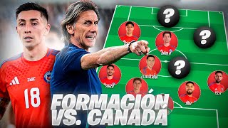 Analizando la posible alineación de Chile Gareca no estará en el partido!!!!!