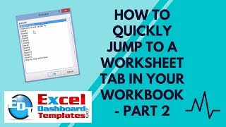 How to Quickly Jump to a Worksheet Tab in Your Excel Workbook   Part 2