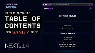 Add Table of Contents to Next.js and Sanity Blog