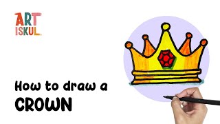 How to draw a Crown | Simple and Easy Drawing Tutorial For Beginners