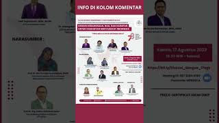 17 AGUSTUS 2023 PUKUL 19.00 - 21.00 WIB - GRATIS 2 SKP IAKMI ‐ DISKUSI KEBANGSAAN, DOA DAN HARAPAN