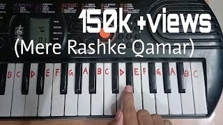 Mere rashke qamar easy piano tutorial.