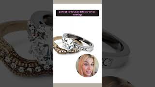 Elegant Two-Tone IP Rose Gold Stainless Steel Ring with AAA Grade Clear CZ Stone