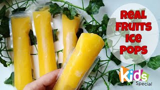 Real Fruits Ice Pops Recipe | Mango Ice Pops Recipe | Kids Special Recipe | Easy Summer Snacks