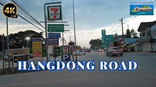 [4K 60fps] HANGDONG ROAD + NIGHT MARKET CHIANGMAI  WALKING TOUR #walkingtour #chiangmai  #thailand