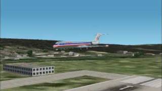 Aterrizaje Guatemala Boeing 717 American Air Lines. Landing Boeing 717