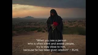 When you see a person is silent by Rumi