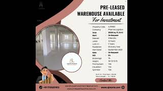 29250SQ FT PRE-LEASED WAREHOUSE PROPERTY AVAILABLE FOR CHARTED ACCOUNTANT