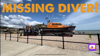 Hastings RNLI lifeboat launch