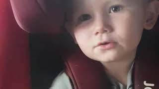 kid tries to say happiness