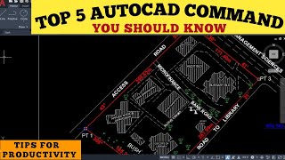 Top 5 AutoCad Commands you should Know in 2024 || #cadcommands #engineering #surveyors #beginners