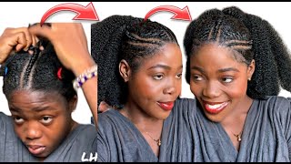 🔥😨Trending Tiktok Wig Frontal Hairstyle using my Natural Hair😨🔥 #naturalhair #hair