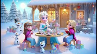 Elsa’s Tea Time in the Snow: A Winter Wonderland Tea Party! Cartoon Nursery Kids Song