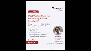 Webinar Most Wanted Character for Industry 4.0 Society 5.0