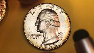 1963 US Quarter -  Silver With Patina = $22,000