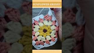 #shorts CROCHET sunflower Granny Square 🌻💕 Step by step crochet tutorial ♥ Learn to crochet ♥