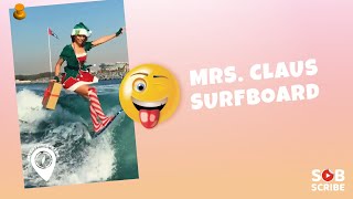 😍 Mrs. Claus Surfboard | Surfing | Surfer | How To Surf 🔥 ADVENTURES FEVER #shorts