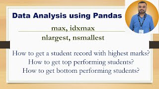 Pandas - max,  nlargest, nsmallest