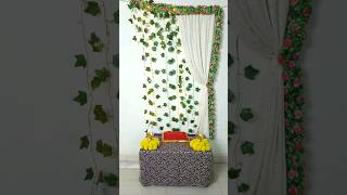 5 minute Ganesh Chaturthi Backdrop Decoration at home| Ganpati Backdrop Decoration