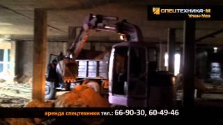 Работа мини экскаватора Sumitomo в ограниченном пространстве. Sumitomo excavator