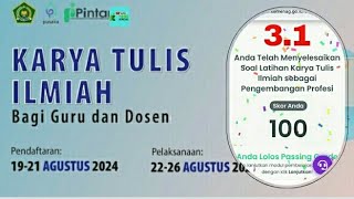 3.1 Karya Tulis Ilmiah sebagai Pengembangan Profesi