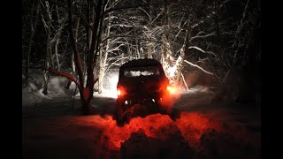 По следам безумных рыбаков. Поездка в лес зимней ночью.