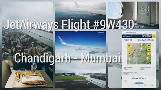 Jet Airways 9W430 | Food | Onboard WiFi | Legroom  | Chandigarh to Mumbai economy class