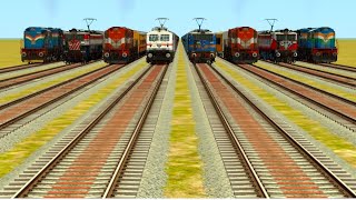 8️⃣ REALISTIC RAILS CROSSING BY INDIAN BUMPY RAILROAD CROSSING TRACKS//train simulator, indian train